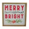 Northlight 16" Wooden Framed "Merry And Bright" Metal Christmas Sign